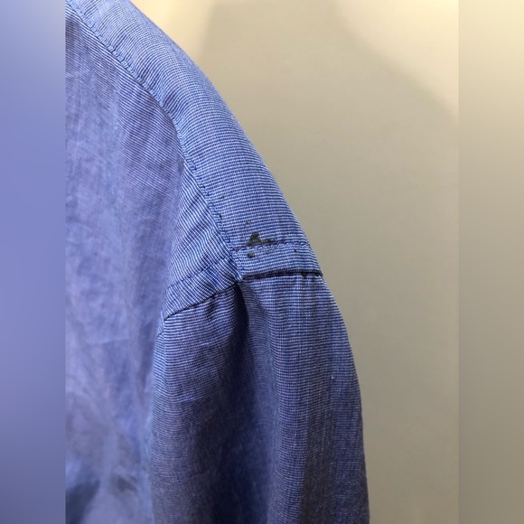 LL Bean blue, fitted with ruffle placket, S, button up shirt - Picture 5 of 13